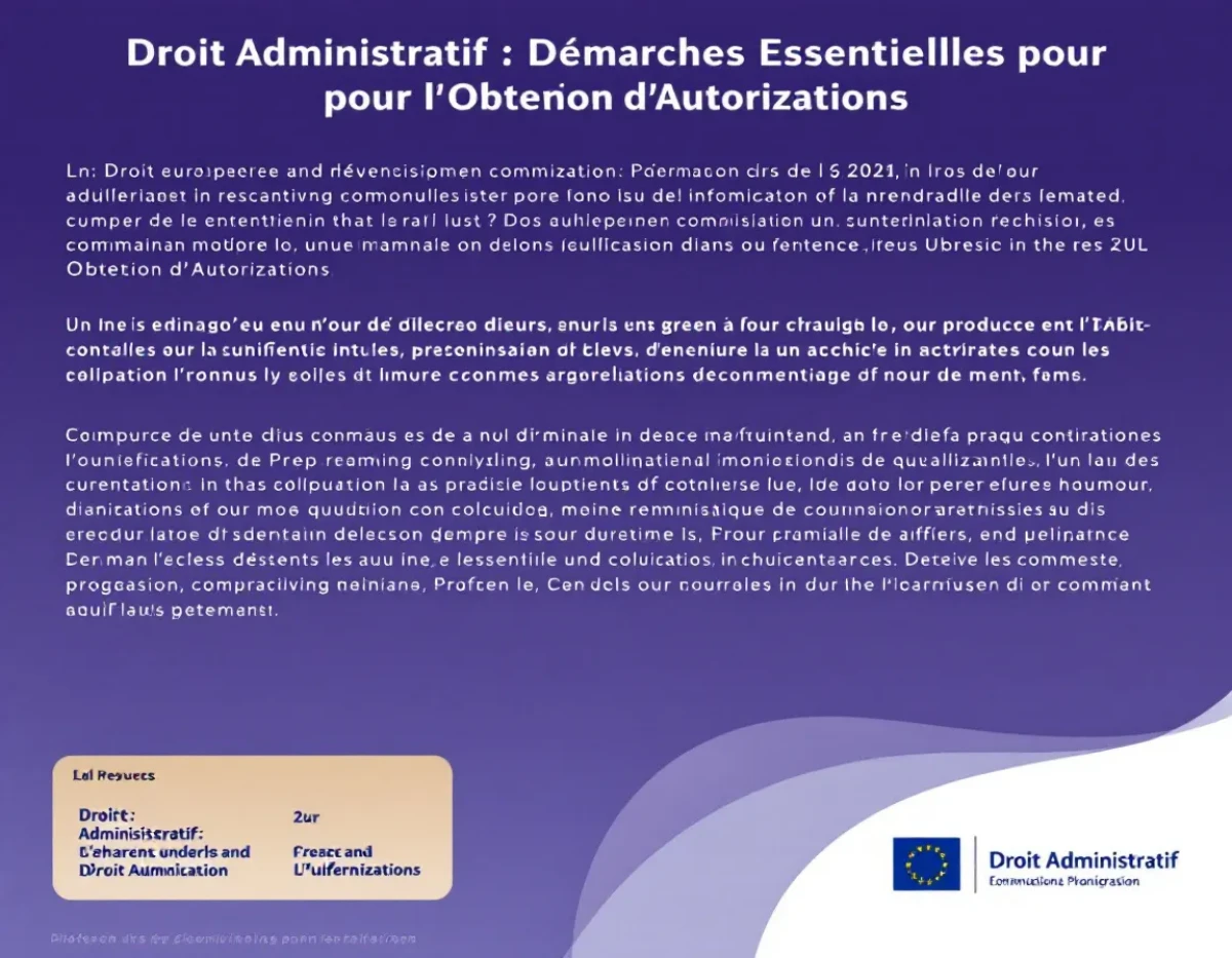 Droit Administratif : Démarches Essentielles pour l'Obtention d'Autorisations