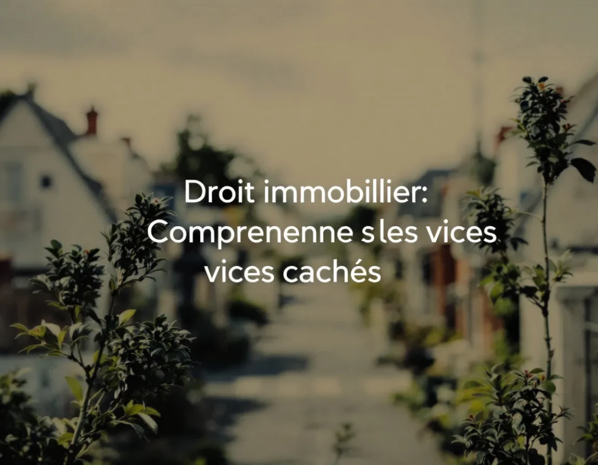 Droit Immobilier : Comprendre les Vices Cachés en 2025